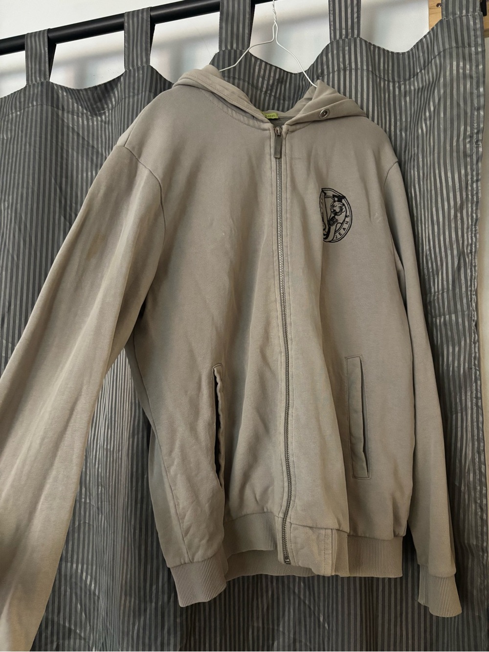 Versace Jeans Collection Taupe Hooded Zip Jacket